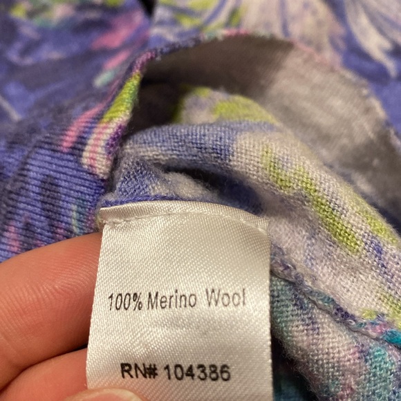 Women’s Size Small Garnet Hill 100% Merino Wool 3/4 Length Sleeve Cardigan - Picture 5 of 5